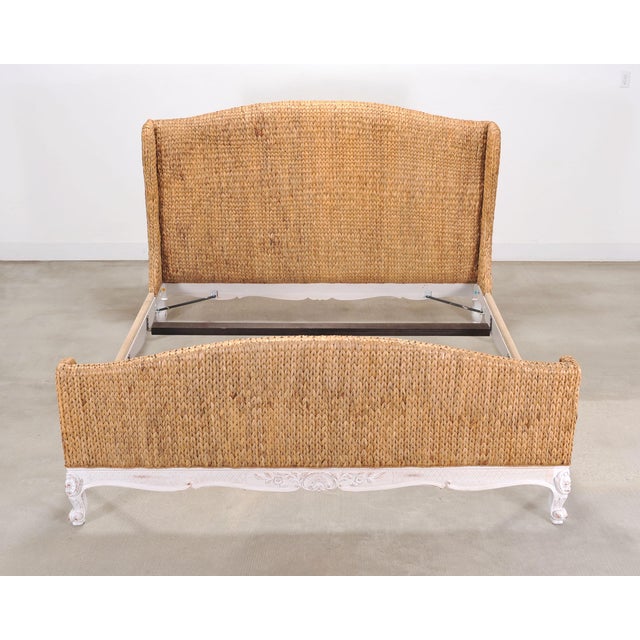 Tan Ralph Lauren Organic Woven Seagrass Antibes Bed King-Sized For Sale - Image 8 of 18