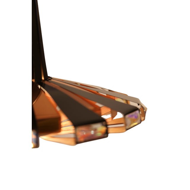 Black Vintage P236 Pendant Lamp in Black Metal and Copper by Werner Schou for Coronell Elektro, 1960s For Sale - Image 8 of 15