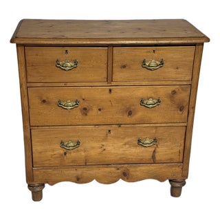 Antique Pine Two Over Two Drawers - Chest of Drawers From England For Sale