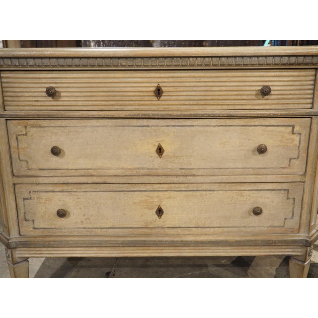 Pair of Hand Painted Neoclassical Style Commodes From Southern Germany For Sale - Image 4 of 18