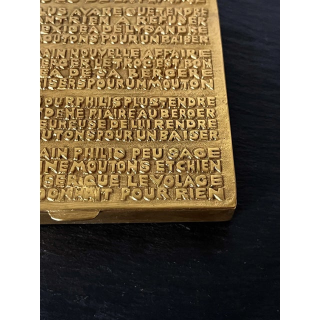 1940s Line Vautrin Gilded Bronze Poem Box For Sale In Atlanta - Image 6 of 12