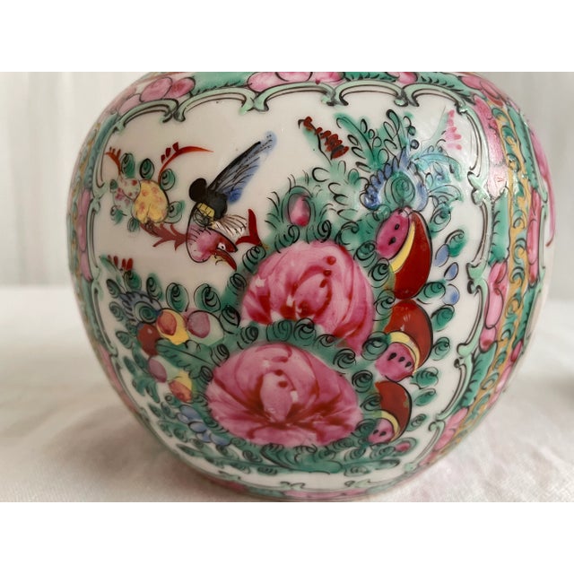 Vintage Famille Rose Ginger Jar With Lid For Sale In Atlanta - Image 6 of 8