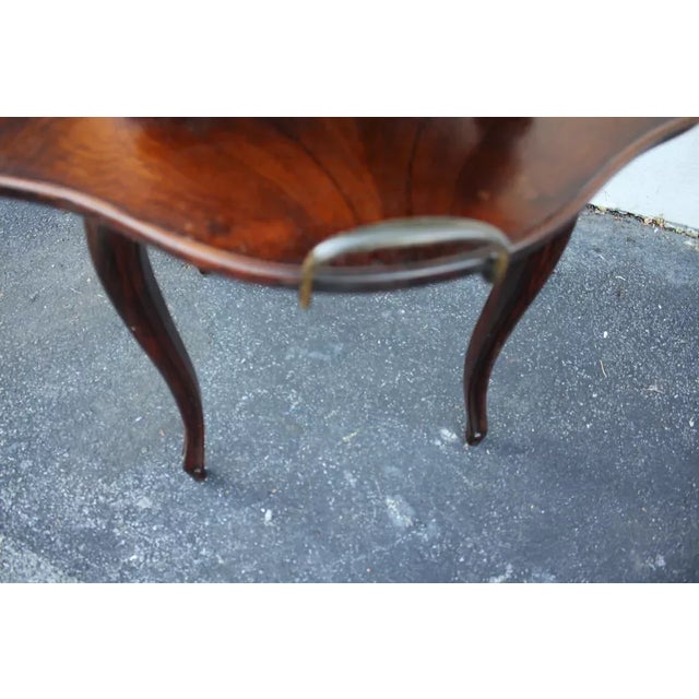 Wood Early 20th Century Very French Rosewood Two-Tier Server Table For Sale - Image 7 of 10
