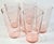 Art Nouveau Cotton Candy Pink Glasses- Set of Six For Sale - Image 3 of 9