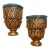 Vintage Italianate Style Parcel Hand Gilt Wood and Faux Marble Wall Brackets Newly Painted - A Pair For Sale
