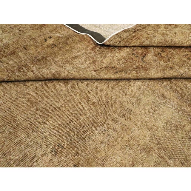 Brown Antique Worn Mahal Rug rug no.10790 For Sale - Image 4 of 6