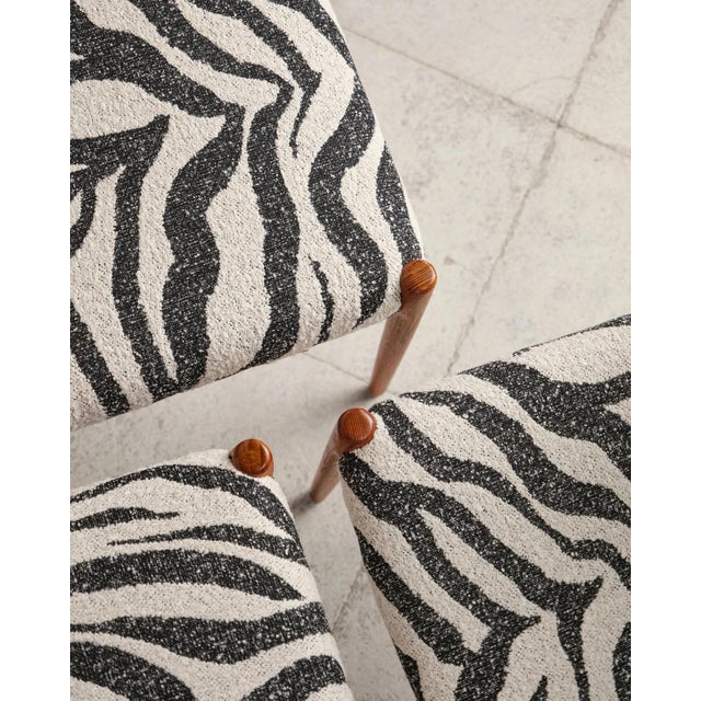 Model 80 Dining Chairs in Teak with Zebra-Print Upholstery by Niels O. Møller for j.l. Møllers, Denmark, 1960s, Set of 6 For Sale - Image 17 of 18