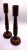 Mid-Century Modern Vintage Mid-Century Brazilian Rosewood Candlestick Holders- a Pair For Sale - Image 3 of 5