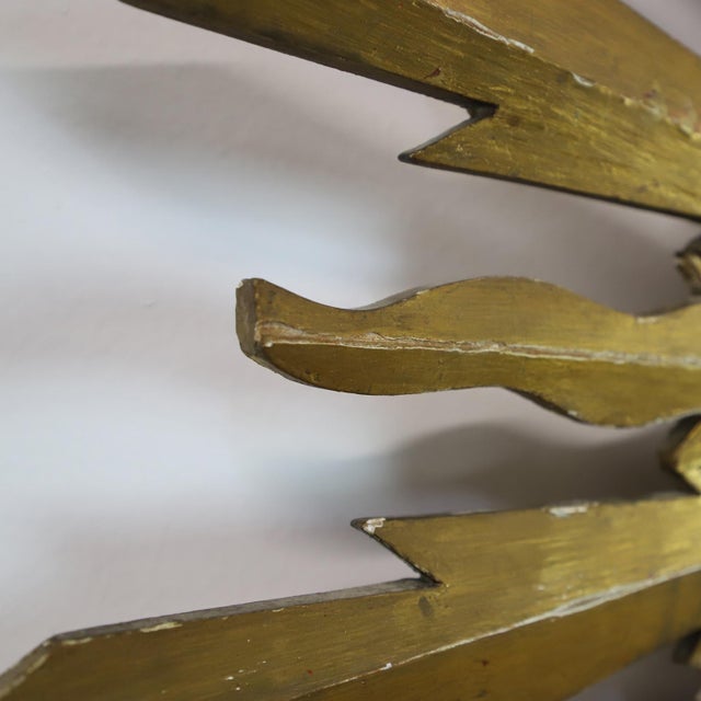 19th Century Big Size Gold Leaf Sunburst Mirror For Sale - Image 15 of 17