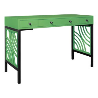 Swirl Writing Desk - Bright Green For Sale