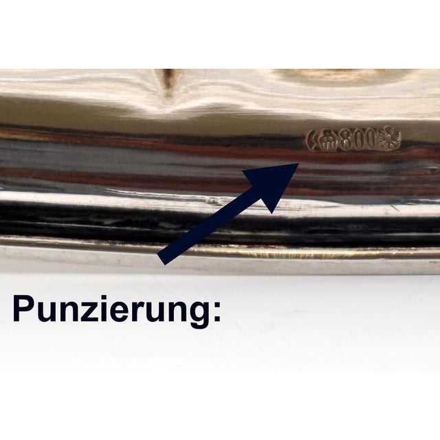 Metal Art Nouveau Silver Jardinière with Cut Glass Liner from Bruckmann & Sons., Germany, 1890s For Sale - Image 7 of 9