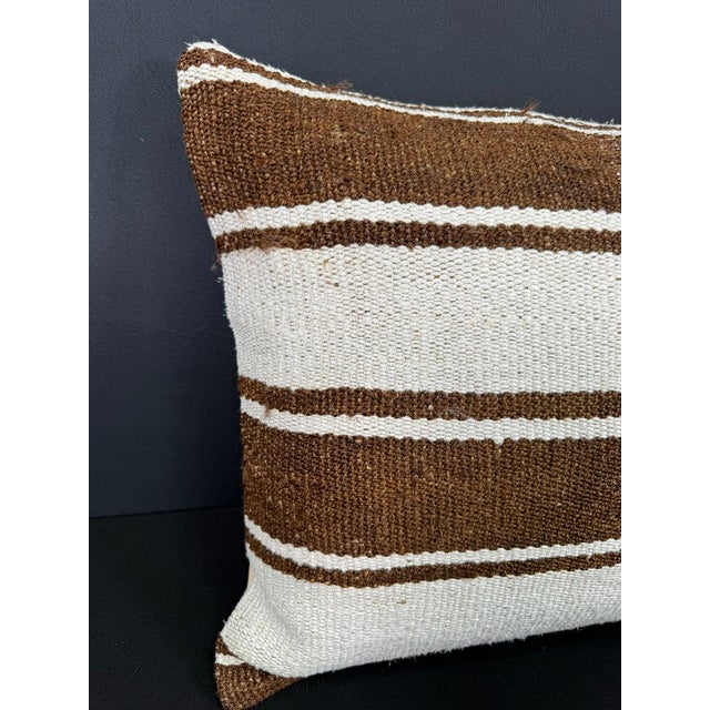Turkish Hemp Pillow Cushion Natural Beige Brown Cushion Cover 20"x20" #30673 Enhance your home decor with our Kilim Pillow...
