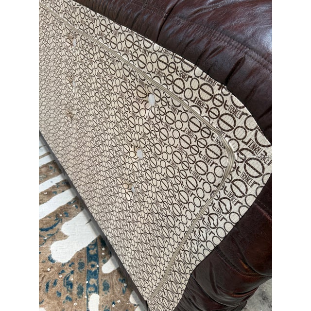 Michel Ducaroy “Togo” Three-Seat Sofa in Deep Brown Leather for Ligne Roset For Sale - Image 10 of 10