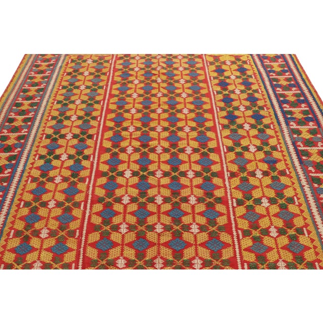 This 7x8 vintage Chinese textile and square rug is from an exceptional new curation in Rug & Kilim’s Tapestry & Textile...