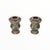 Antique Pair Edmé Samson Paris Chelsea-Style Porcelain Bird Potpourri Urns Made in France c. 1885-1920 Each Approx. 6 1/4"...