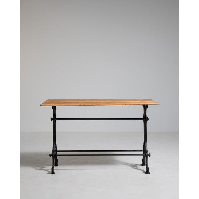 Cast Iron Bistro Table, Antique, France, Early 20th Century For Sale - Image 11 of 13
