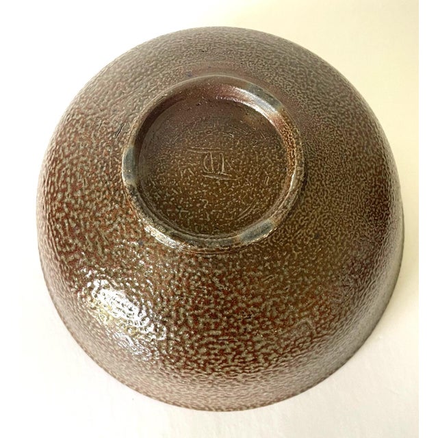 Large Ceramic Bowl with Salt Glaze by Toshiko Takaezu For Sale - Image 9 of 13