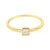 Contemporary 14K Yellow Gold Plated .925 Sterling Silver 1/20 cttw Miracle Set Diamond Promise Ring (J-K Color, I1-I2 Clarity) - Size 6 For Sale - Image 3 of 7