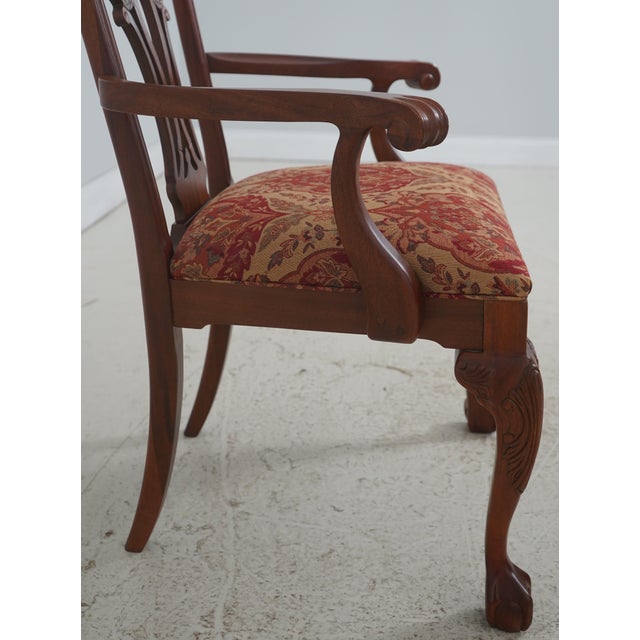 Wood Set of 10 Ethan Allen Ball & Claw Mahogany Dining Room Chairs For Sale - Image 7 of 18
