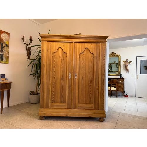 Wood Farmhouse Cabinet in Spruce Wood For Sale - Image 7 of 17