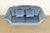1980s Baker Furniture Blue Velvet Upholstered Roll Arm Sofa For Sale - Image 5 of 13