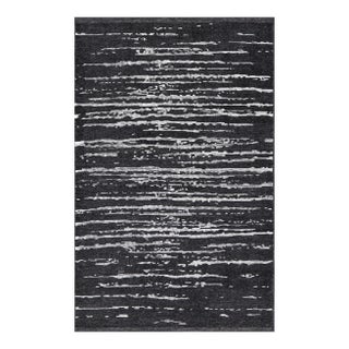 Keivan Woven Arts Large Black and White Modern Rug 9'9 X 15' For Sale