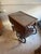 American Antique Mahogany Butler’s Cart - Glass Serving Tray Top - Drop Leaf Sides For Sale - Image 3 of 7