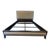 French Contemporary Fabric Panel Bed For Sale