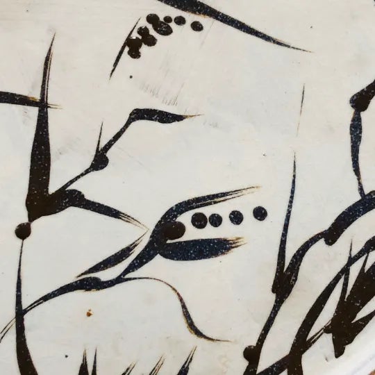 Paldino Pottery Ceramic Weed Design Plates Tray Decorations Vintage 16" Diameter very good Asl 9.15