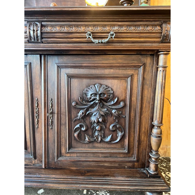 Wood European Carved Wood Hutch or Cabinet For Sale - Image 7 of 8