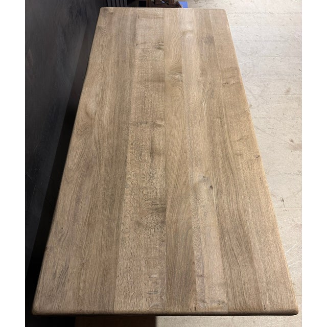 Vintage Farmhouse Dining Table in Bleached Oak, 1925 For Sale - Image 15 of 18