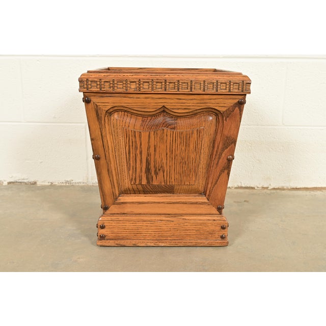 Romweber Viking Oak Planter or Waste Paper Basket, Circa 1960s For Sale - Image 10 of 11