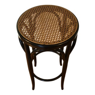 Italian Antique Bentwood and Cane Cafe Stool For Sale