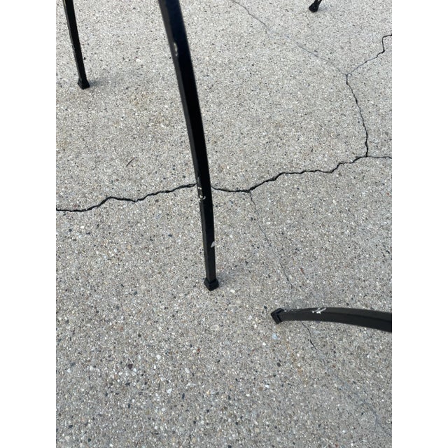 1960s 3 Wrought Iron Nesting Tables Set of 3 Woodard Salterini Attributed Patio Garden #1 For Sale In Chicago - Image 6 of 10