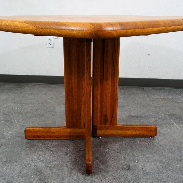Mid Century Modern Dining Table Solid Oak Rectangular Kitchen Butcher Block MCM For Sale - Image 9 of 11