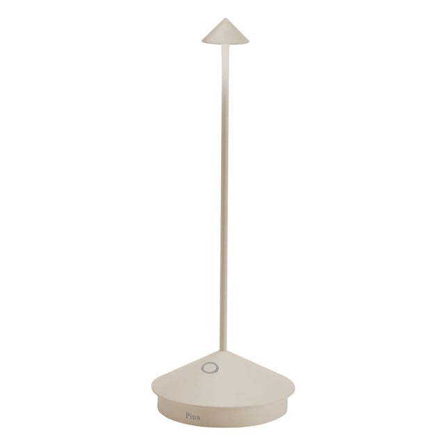 Sand Zafferano Pina Pro Rechargeable Indoor/Outdoor Cordless Table Lamp, Sand For Sale - Image 8 of 8