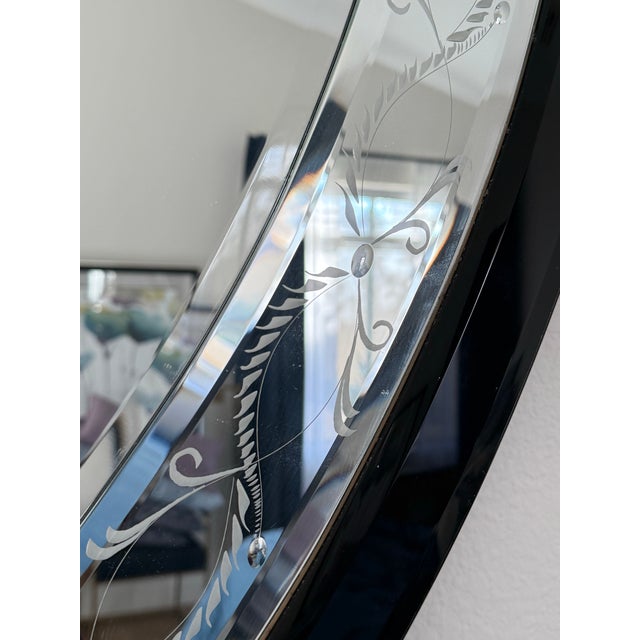 Glass Venetian Murano Glass Wall Mirror Vintage For Sale - Image 7 of 12