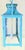 One of a Kind Hand-Painted Turquoise Hanging Lantern Steel & Solid Brass For Sale - Image 4 of 18