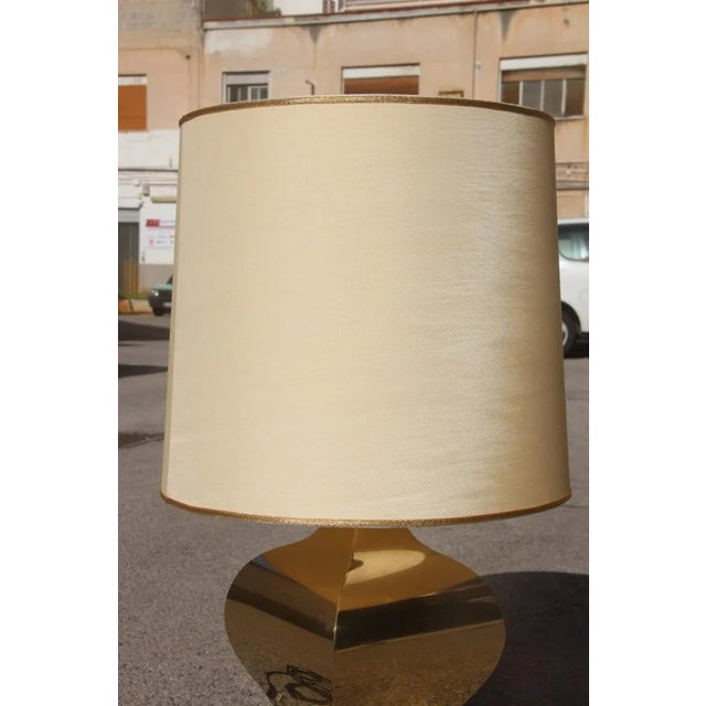 Gold French Brass Dome Table Lamp from Maison Jansen, 1970s For Sale - Image 8 of 9
