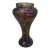 Elegant Art Nouveau Trumpet-Topped Vase Swirled Purple; Blue and Gold Iridescence For Sale