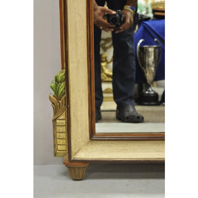 Yellow Vintage French Victorian Neoclassical Style Bird 55" Wall Mirror With Arrows For Sale - Image 8 of 12