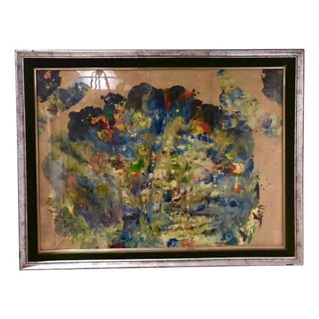 Abstract with Sand, 1960, Paper, Framed For Sale