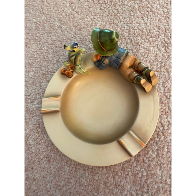 Traditional M J Hummel Boy With Bird Ashtray #166 For Sale - Image 3 of 3