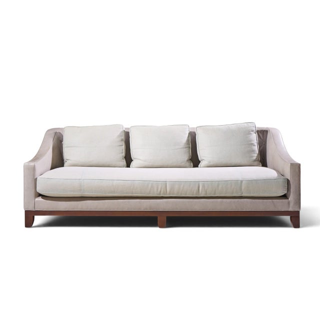Laura Kirar for Baker Furniture Neue Sofa This sofa measures: 94 wide x 41 deep x 33 inches high, with a seat height of...