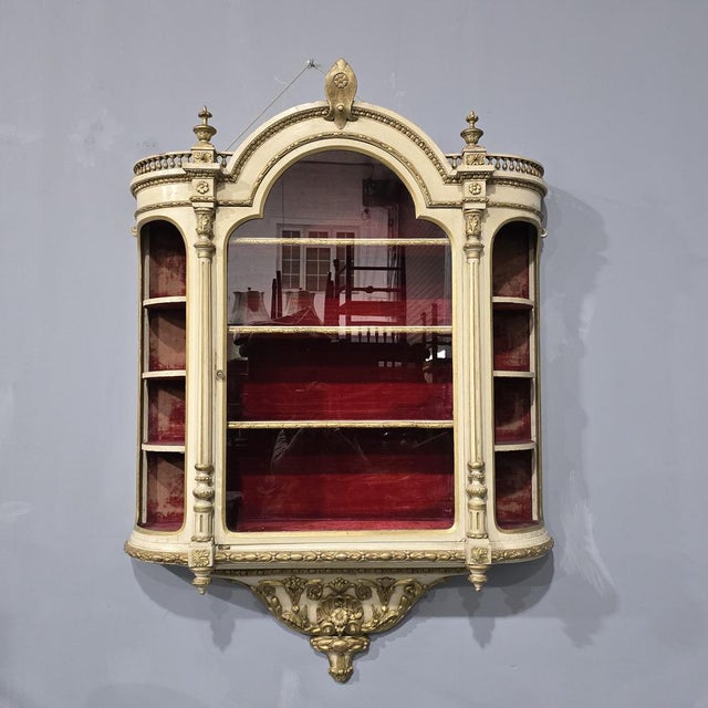 Antique Painted Wall Hanging Vitreen, 1880 For Sale - Image 17 of 17