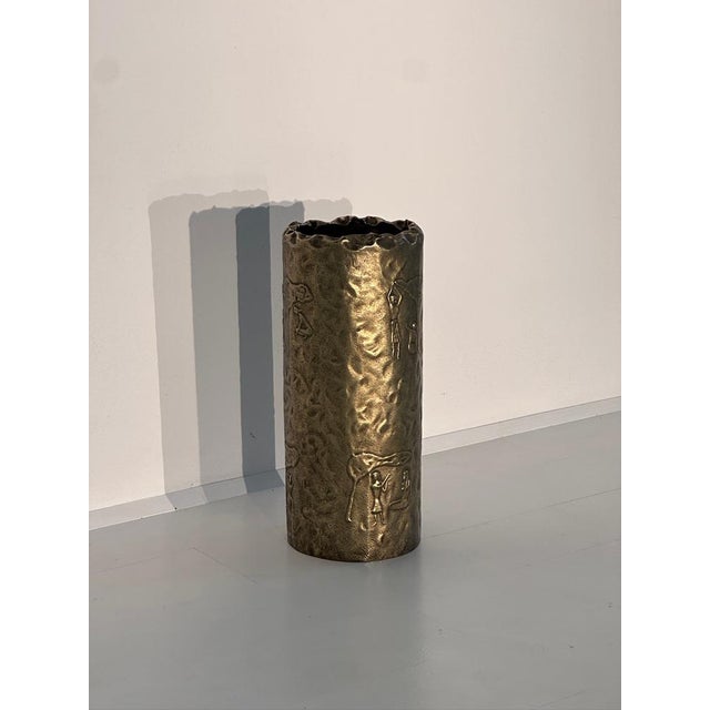 Metal Brutalist Umbrella Stand by Angelo Bragalini, 1960s For Sale - Image 7 of 10