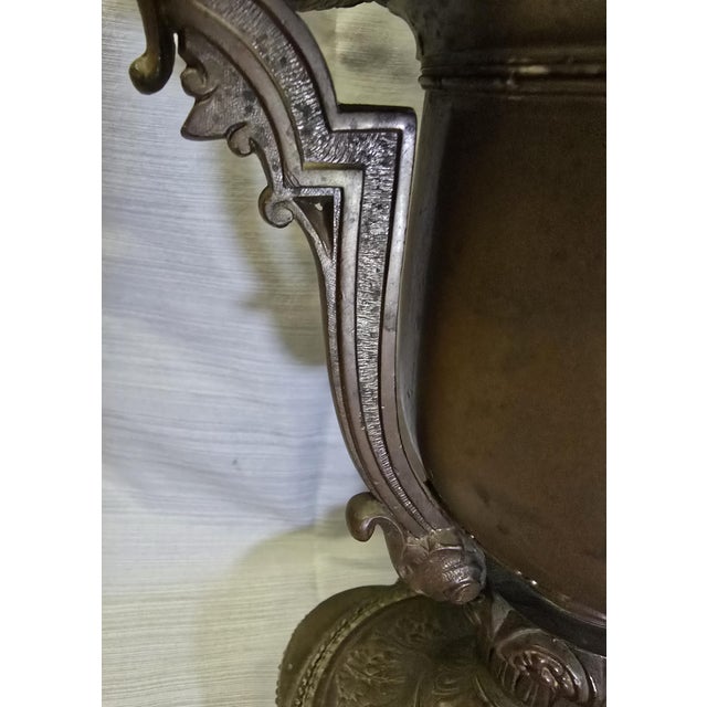 Vintage Pair of Bronze Urn Table Lamps For Sale - Image 11 of 14