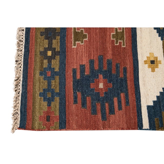 21st Century Modern Kilim Rug 8 '3'' X 9' 8'' For Sale - Image 10 of 12