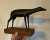 Abstract Mid-Century Modern Bronze Sculpture of a Standing Deer Mounted on Wood Base For Sale - Image 9 of 12