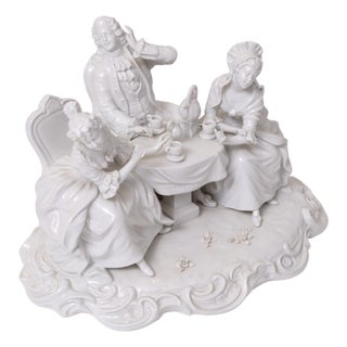 The Gossip Group in Glazed Porcelain, Germany, 1920s For Sale